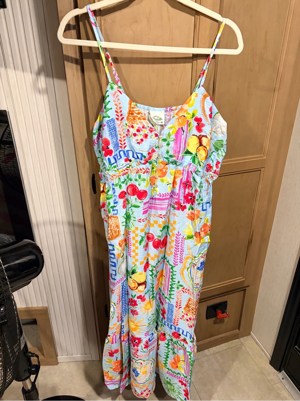 Colorful Fruit-Print Kids Sundress - Bright Multicolor